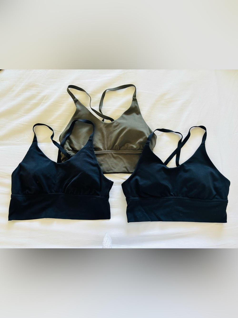 Offline Aerie’s, American Eagle Women’s Seamless Bralette - Black & Olive QTY3.